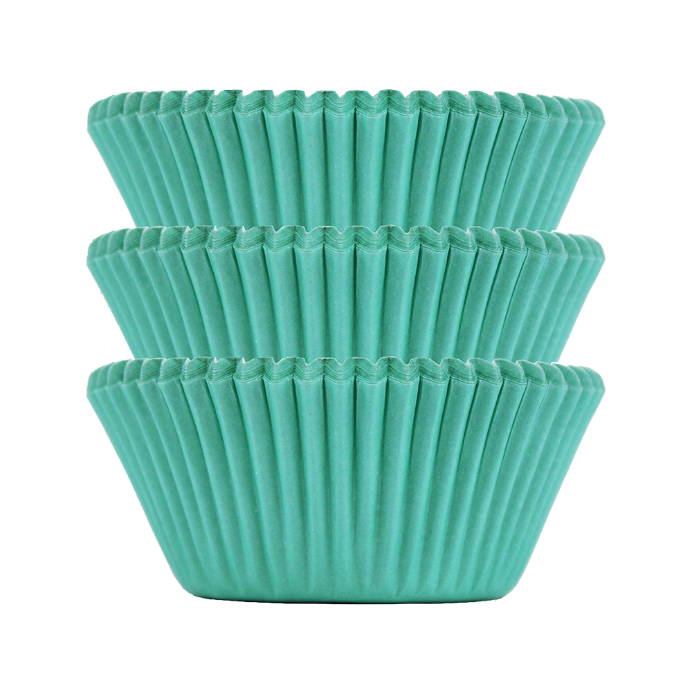 Aqua Plain Baking Cups