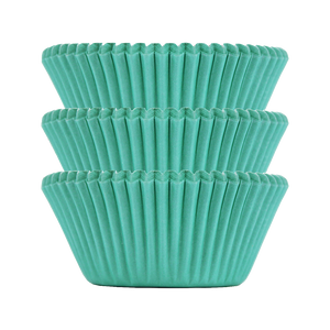Aqua Plain Baking Cups