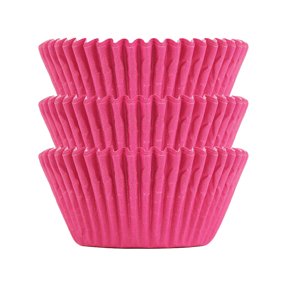 Electric Pink Plain Baking Cups